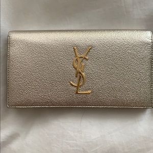 Saint Laurent Paris YSL metallic wallet